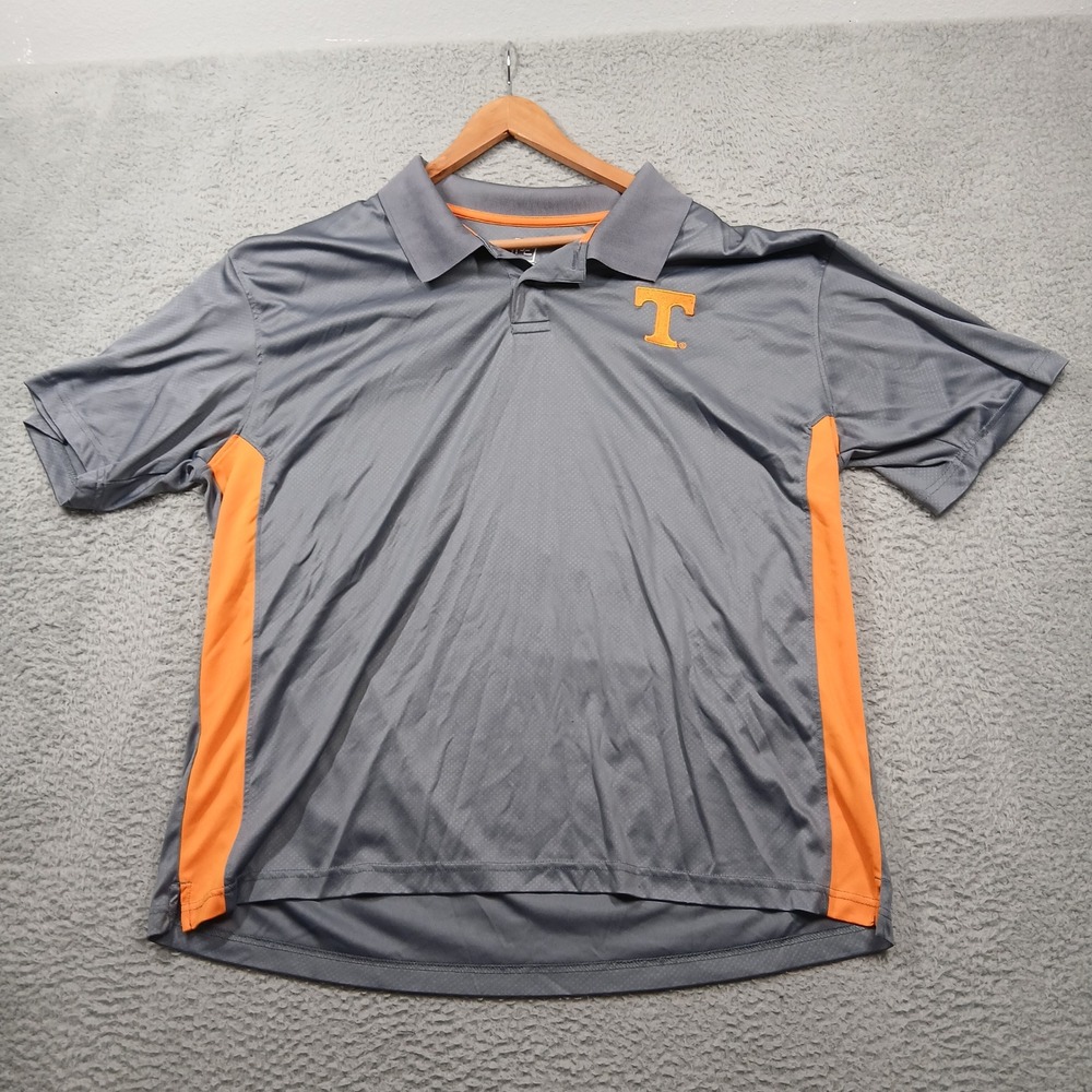 ProEdge by Knights Apparel‎ Men's Tennessee Volunteers Polo Shirt Gray/Orange L